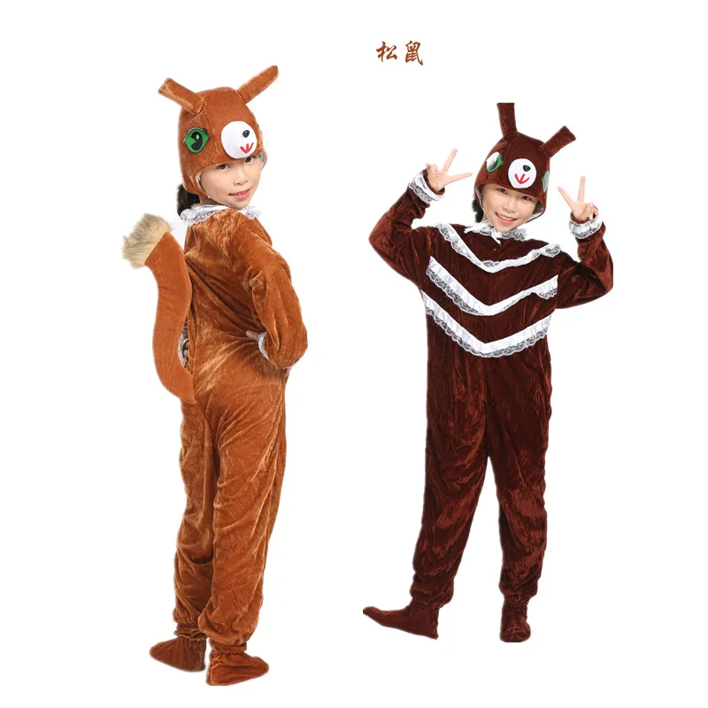 Cartoon Animal Panda Squirrel Elephant Kangaroo Cosplay Clothing Children's Party Stage Performance Costumes Halloween Cosplay