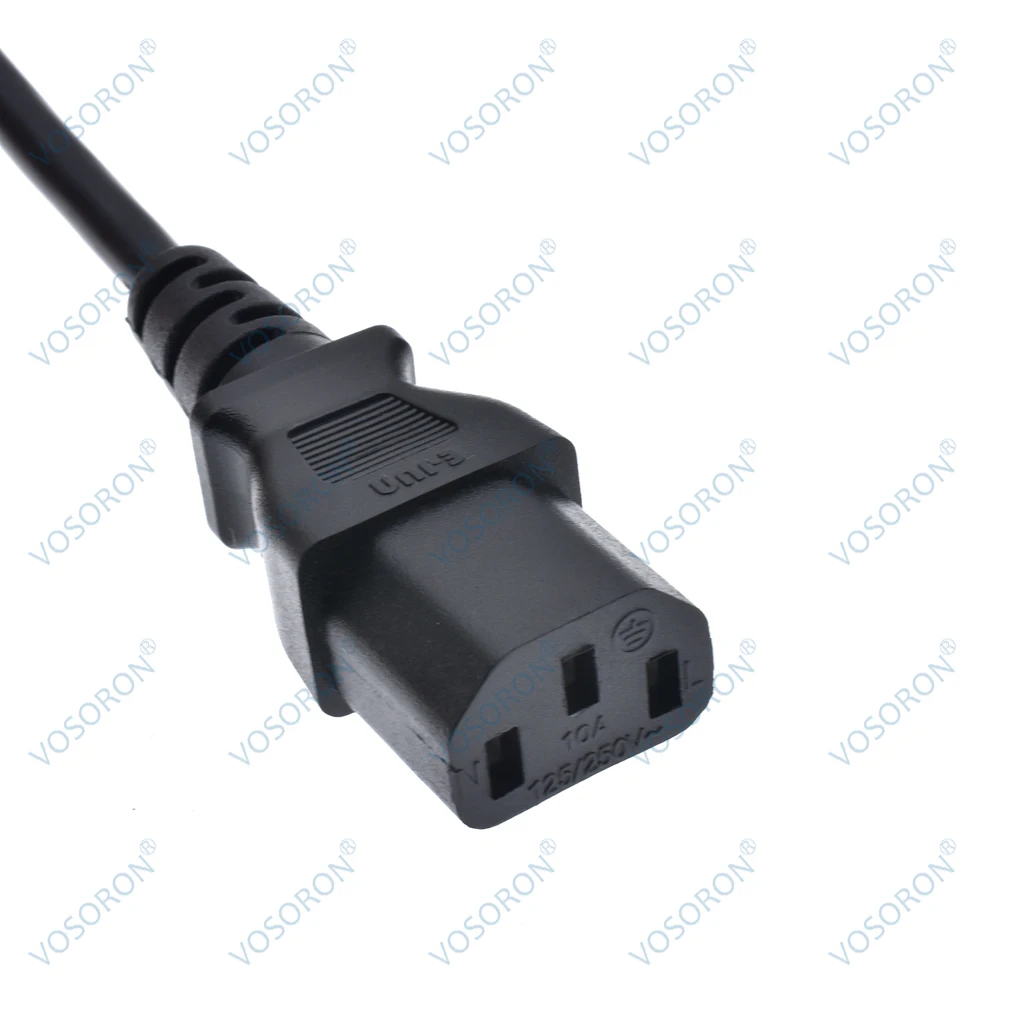 Cavo di alimentazione da NEMA 5-15P a IEC 60320 C13, 18AWG,110 ~ 250V 13A, SVT,1ft