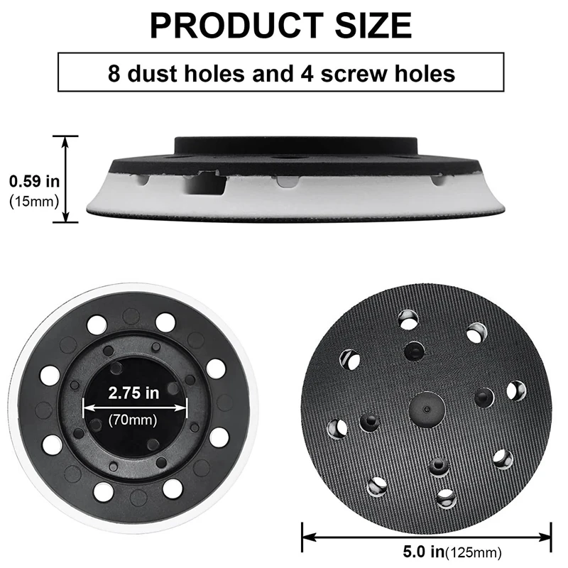 Imagem -06 - Lixar Pad Peças Acessórios Ultra Durável 492280 125 mm Macio Furos Compatível com Festool Es125 Ets125