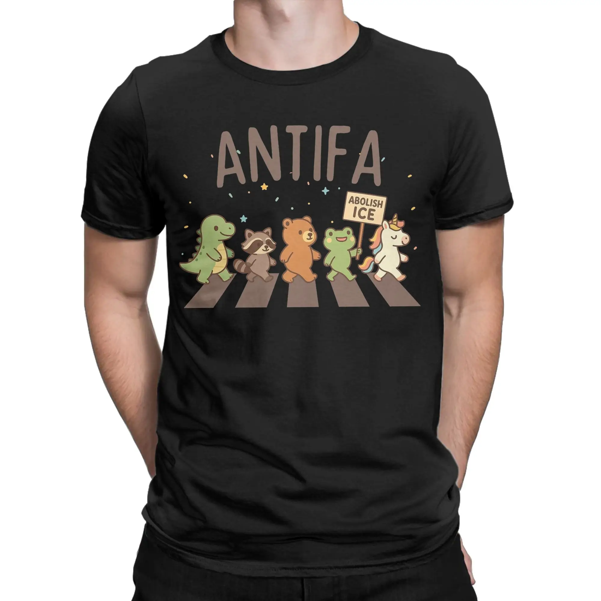 Anti Ice Abolish ICE T-Shirt Men Round Neck Cotton T Shirt  Short Sleeve Tees Plus Size Clothing view 2