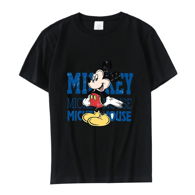 Cute T-shirt Female Disney Minnie Mouse Print Cotton Tshirt Summer Casual Short Sleeves Streetwear Tee Tops Kawaii Women Tshirt