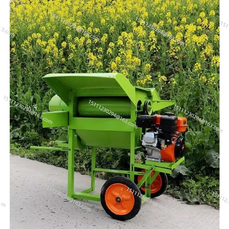 100-200KG/H Wheat Thresher Agricultural Soybean Sorghum Sesame Rice Threshing Machine Full Feeding Wheat Threshing Machine