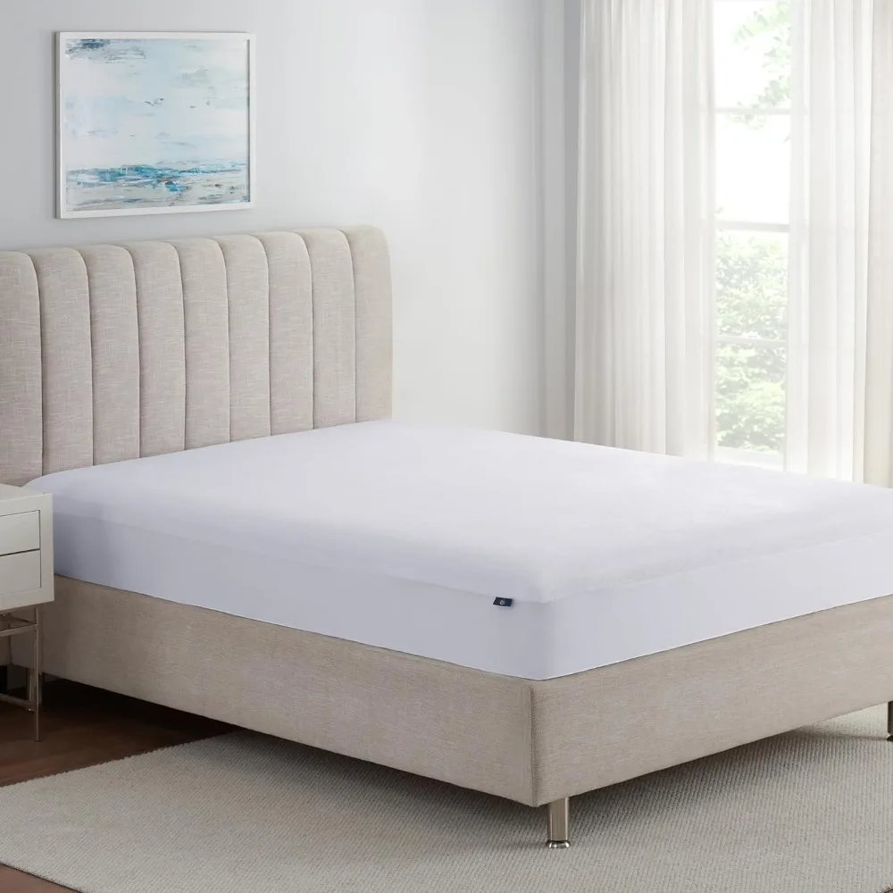 

Мягкий водонепроницаемый наматрасник Queen Size 60x80, устойчивый к пятнам, предотвращающий запахи, с глубоким карманом 18 дюймов, белый
