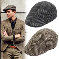 Fashion New Men's Casual Newsboy Hat Spring and Autumn Retro Beret Hat Wild Casual Hats Unisex Wild Octagonal Cap Winter Hat