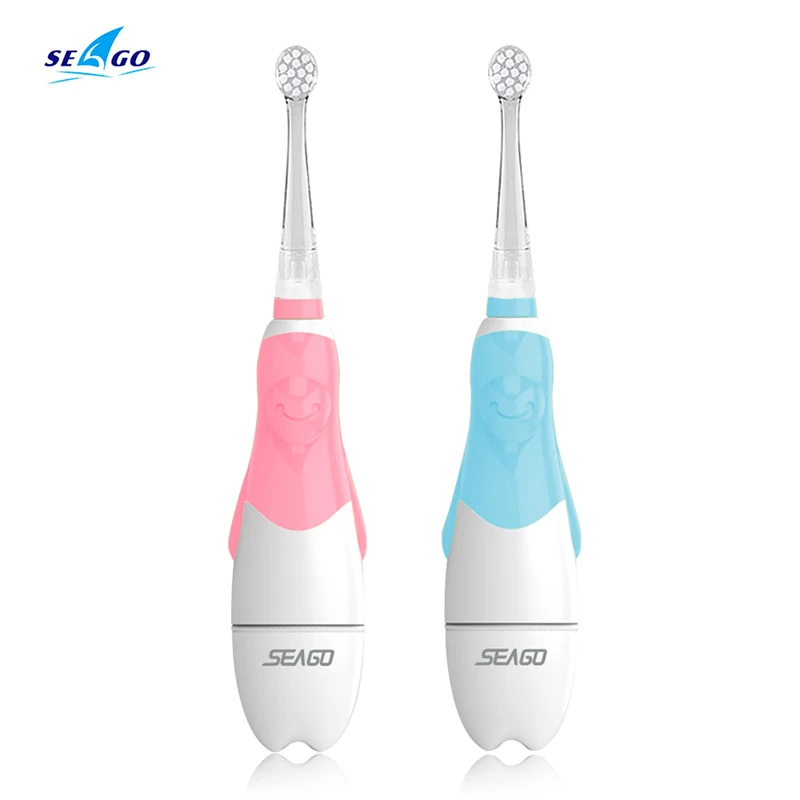 Seago Kids Sonic spazzolino elettrico 2 minuti Smart Timer bambini Sonic Tooth Brush colorato Led Light Brush regalo impermeabile