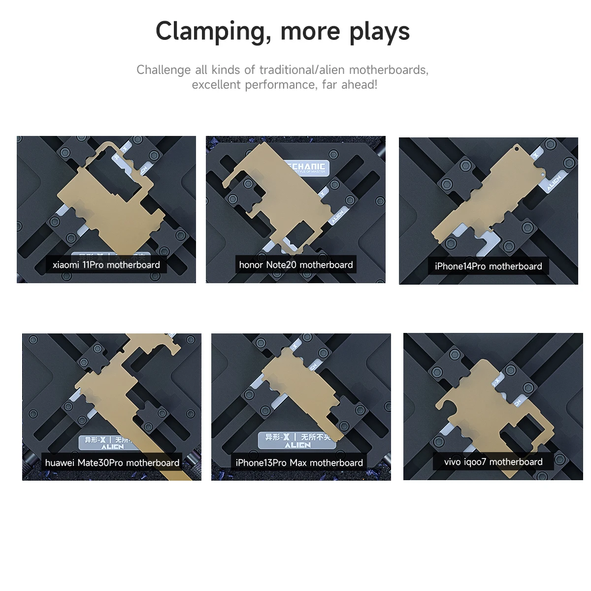 Mechanic Special-Shaped-X Fixture 360° Multi Angle Adjustment Clamp Universal For PCB Board IC Chip Repair Soldering Platform
