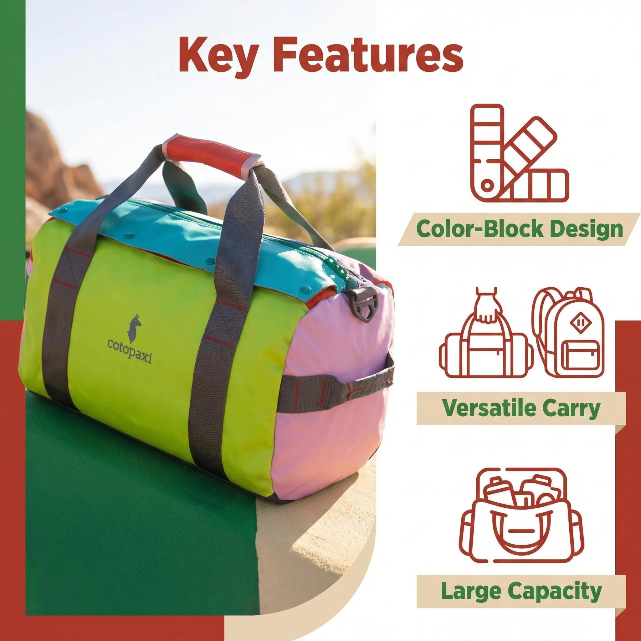 35L Large Capacity Gym Yoga Bag, Unisex Handheld Backpack Fitness Bag, Multi-function Crossbody Short Trip Travel Duffel - view 5