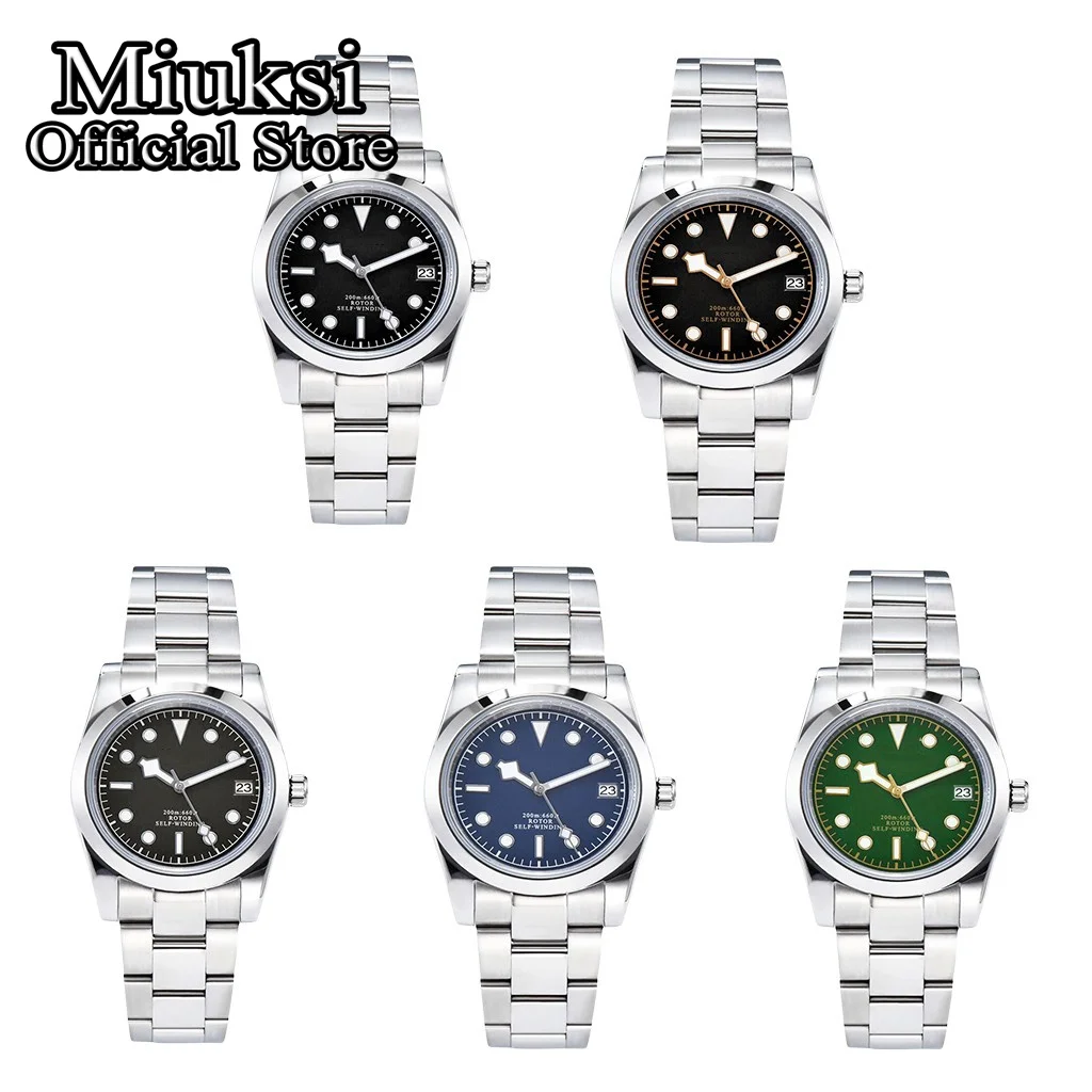 Miuksi Personalization NH35 36mm 39mm Mechanical Watch Fit NH35 Movement Automatic Sapphire Waterproof Wristwatch