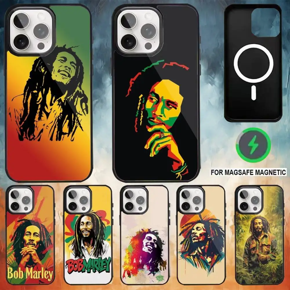 

Bob Marley Rasta L-Lion Phone Case For iPhone17,16,15,14,13,12,11 Plus,Pro Max Magnetic Magsafe Wireless Charging