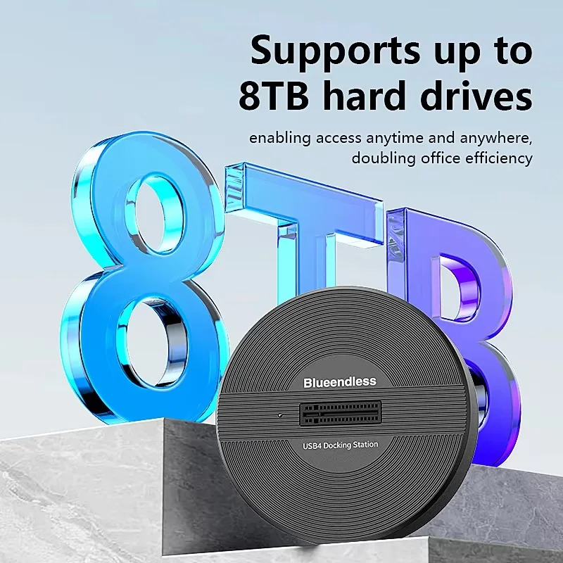 40Gbps High Speed Transmission Rate Tool-Free SSD Enclosure M.2 NVME PCIE USB 4 USB4 Type-C SSD Enclosure M2 Case Dock view 4
