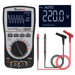 Mutool aggiornato MT8206 2 in1 Intelligent Digital oscilloscopio multimetro Tester di resistenza alla tensione di corrente con barra analogica Grap