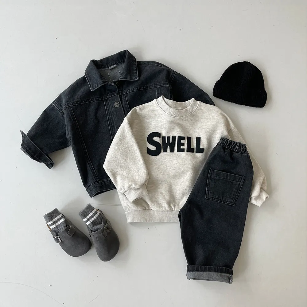 Autumn Clothes Set for Toddler Boy Casual Long Sleeve T-Shirt Spring Kid Clothing Letter Baby Boys Outfit Suit 1 2 3 4 5 Years