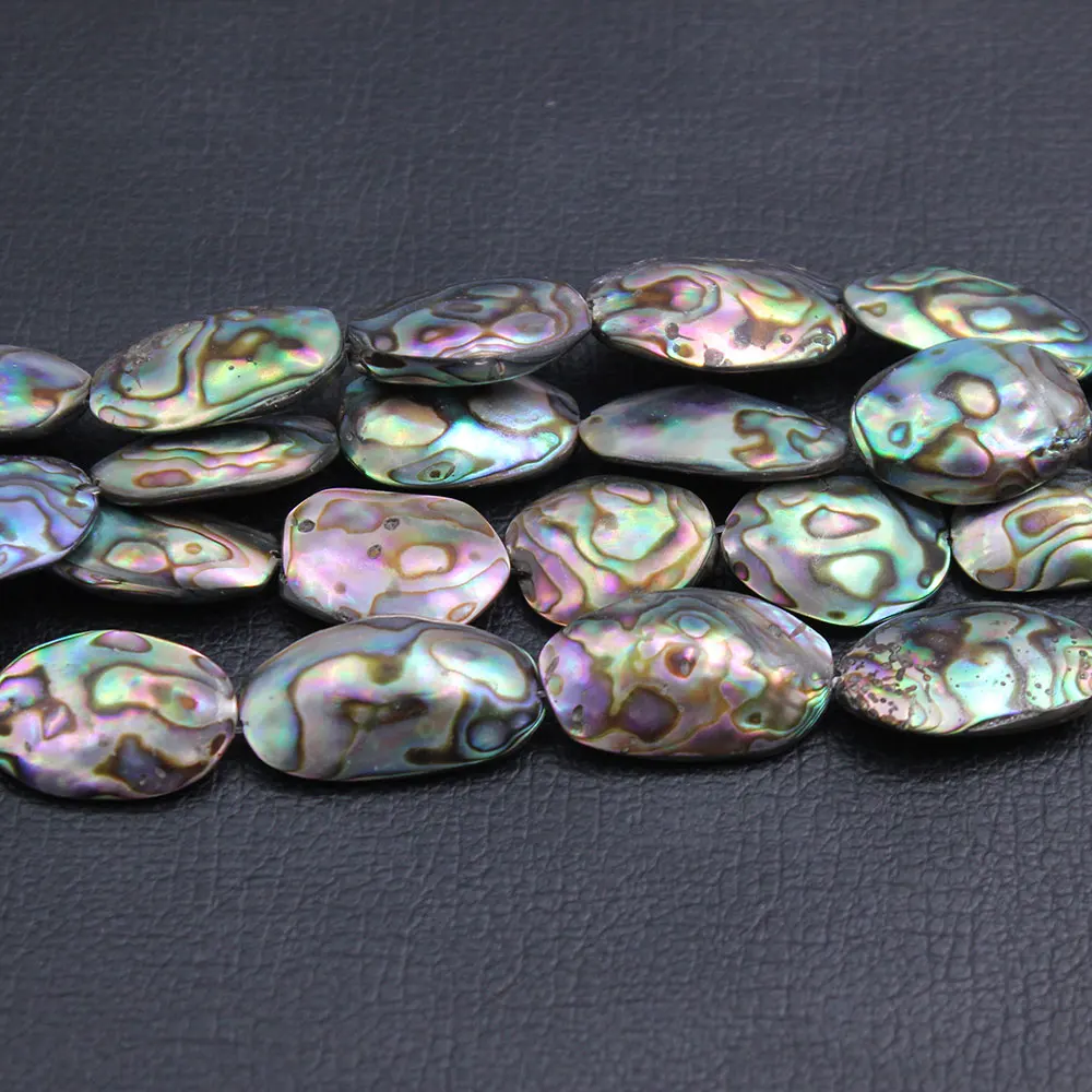 

APDGG натуральный ушко Paua, овальный самородок, свободные бусины 15 дюймов, нить для ожерелья, браслета, изготовления ювелирных изделий своими руками