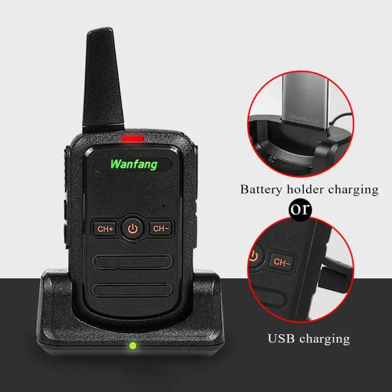 Ultra-thin Walkie-talkie Professional Mini Color Ultra-thin Ultra-small USB Direct Charging Small Wireless Walkie-talkie