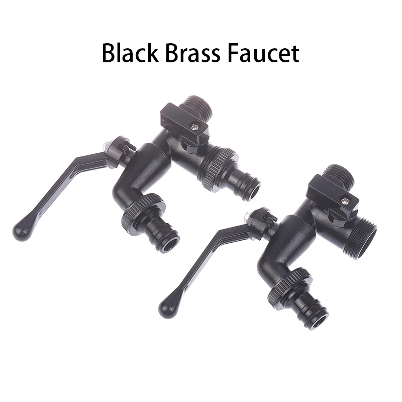 Black Faucet Outdoor Garden Anti-Freeze Bibcocks With Dual Outlet For Washing Machine 1/2 Inch Outdoor Hose Faucet