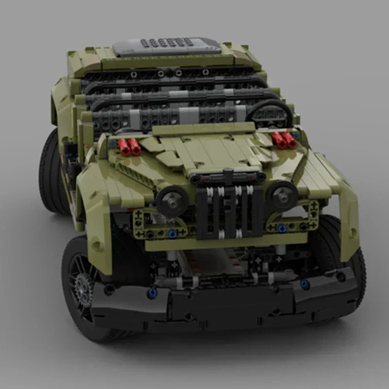 MOC-Blocos de Construção de Modelo de Carro Urbano, Tijolos Modulares, Aventura EMV, Veículo Off-Road, Tecnologia, Montagem DIY, Brinquedo de Natal, Presentes