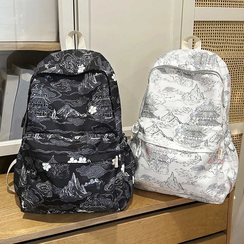 

Chinese Style Backpack with Large Capacity Retro Backpack A Casual Backpack Suitable for Daily and Student Use