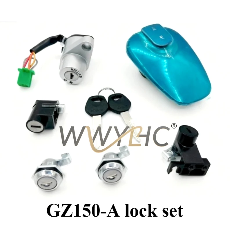 Suitable for Suzuki Yueku GZ150-A Set Lock, Fuel Tank Cover GZ125HS American Prince Electric Door Lock Side Box Lock