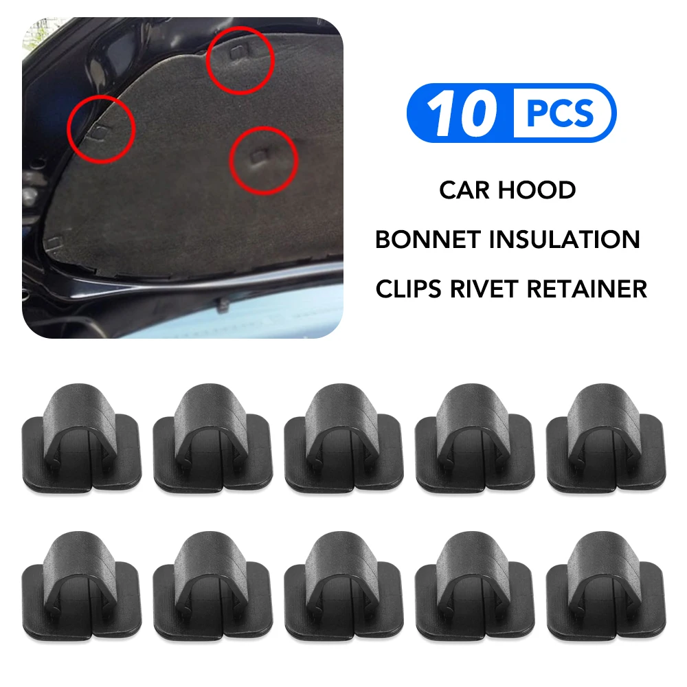 10pcs Car Hood Bonnet Insulation ClipsToyota Camry 40 70 Rav4 Mark Jzx90 Cresta Sequoia Auris