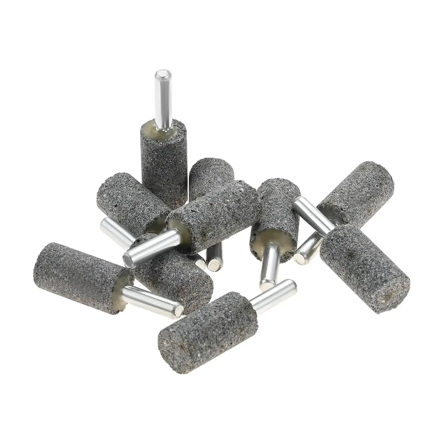 10Pcs 16mm Aluminum Oxide Cylindrical Grinding Stone 1/4