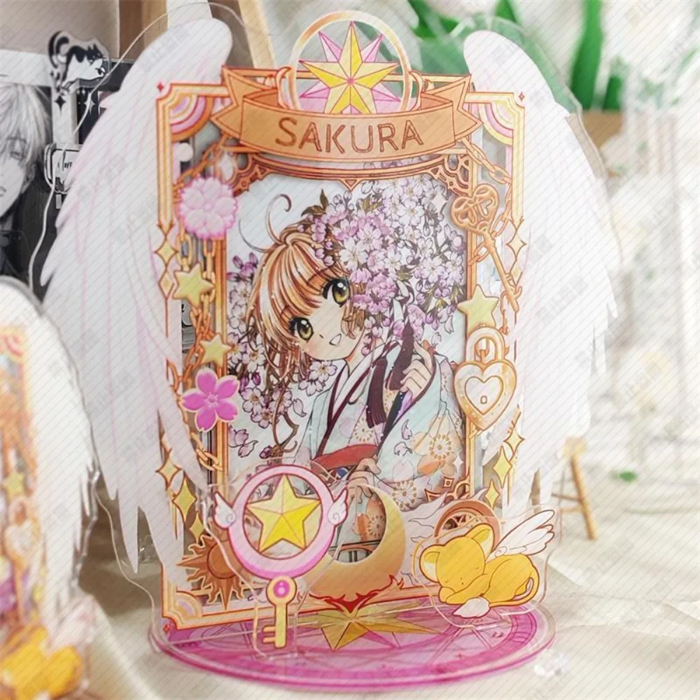 

KINOMOTO SAKURA Acrylic Stand Figure Card Captor Sakura Anime Peripheral Cute Originality Three Inches Small Card Display Rack