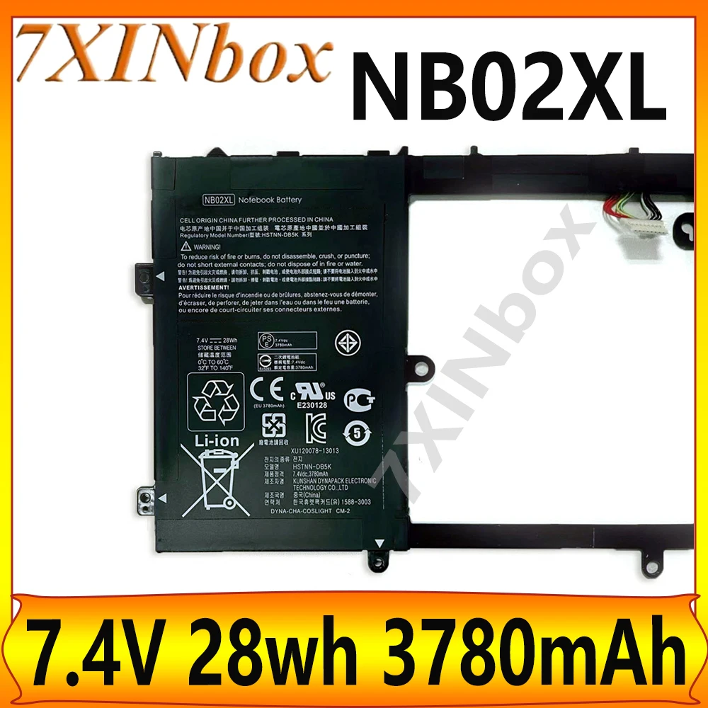 7XINbox NB02XL NB02 7,4 V 28wh batería Original para ordenador portátil HP TPN-Q128 11-h000 11-h100 x2 PC HSTNN-DB5K 726241-2C1 726596-001