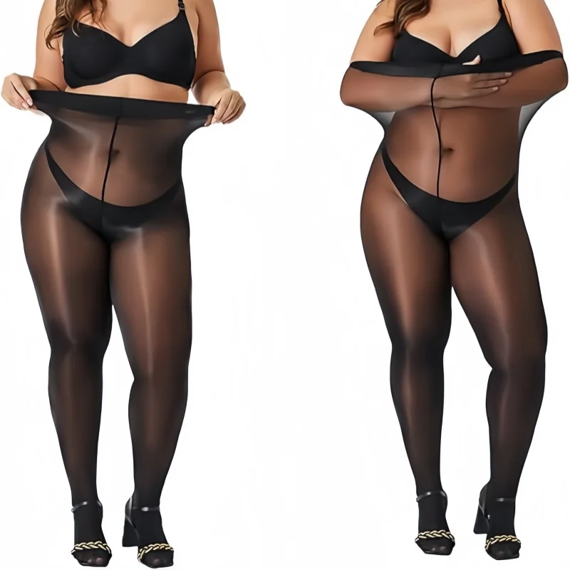 150kg Silk Spring and Autumn Extra Big Size Horse Oil Socks Thin Pantyhose Without Falling Off The Gear Lengthened Fattened image 2