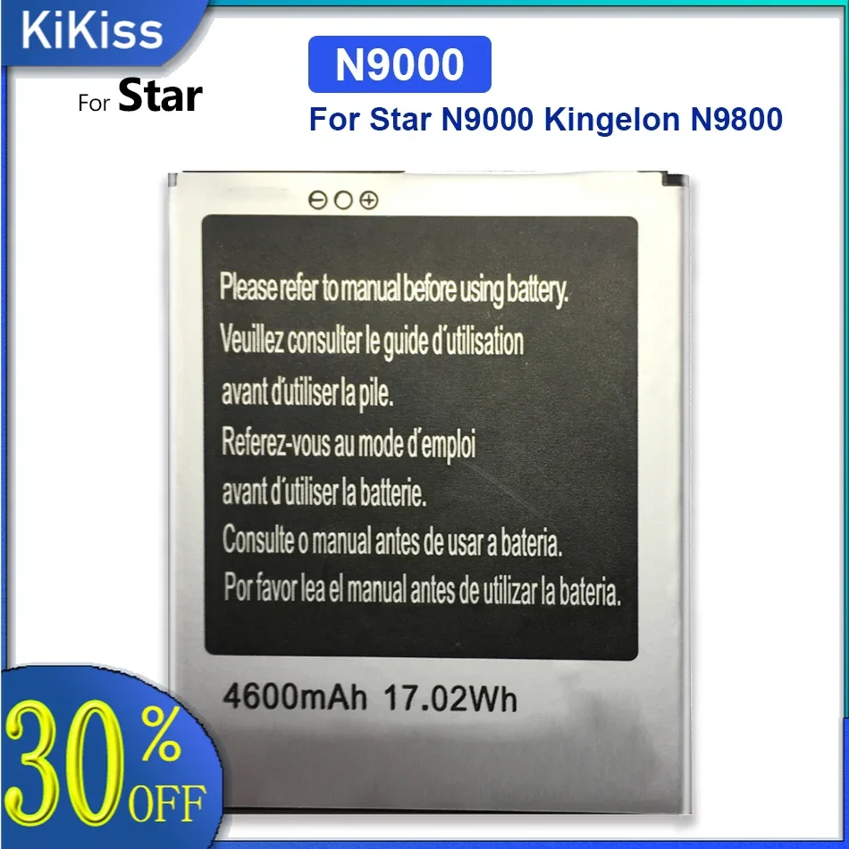 Li-Ion Battery Star N9000 For Kingelon N9800 Quad Core, Mobile Phone Battery, Mtk6582, 4600Mah