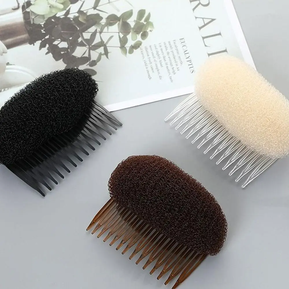 Plastic/Resin Fluffy Hair Pad DIY Styling Tool Invisible Heighten Hair Volume Combs White/Black/Brown Hair Braid Tool