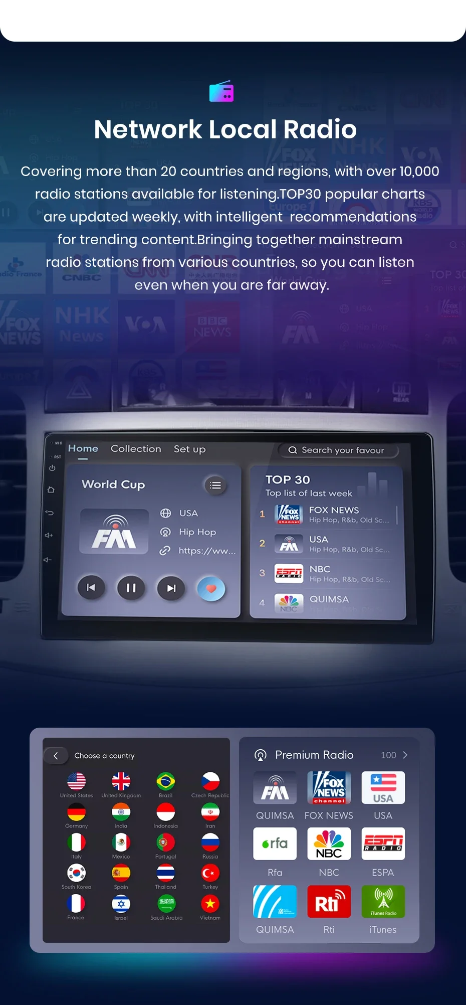 Junsun 7' 9'10' Universelles CarPlay Android Auto Radio für VW Volkswagen Fiat Renault Nissan Toyota Hyundai 4G Auto-Multimedia-Autoradio – Detail 14