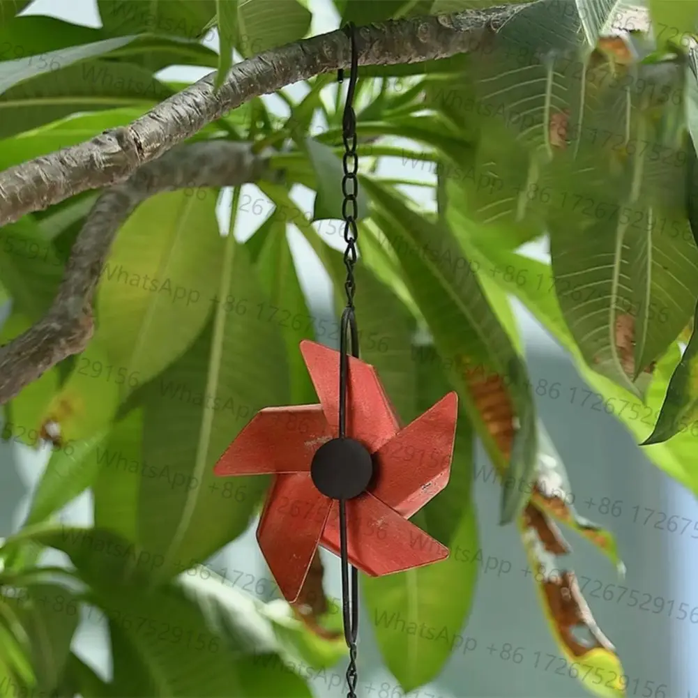 Garden Water Collector Outdoor Gutter Decor Garden Decor Water Feature Elegant Pinwheel Shape Functional Garden Decor