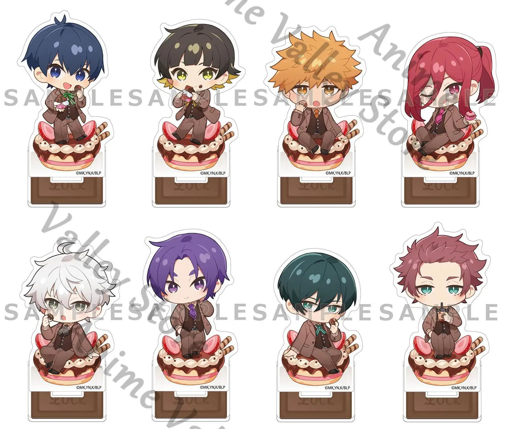 

Anime Genuine BLUE LOCK Chigiri Hyoma Isagi Yoichi Seishiro Cosplay Cartoon Chocolate Acrylic Figure Stand Standing Sign Xmas