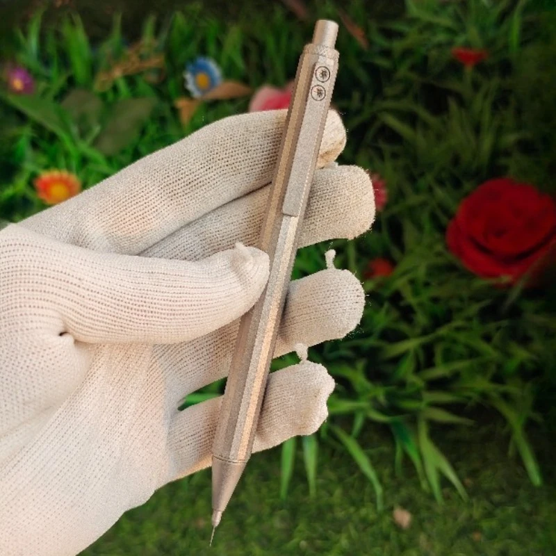 

BALAOYE Titanium Alloy Full Metal 0.5 Automatic Pencil Lead HB Japanese PG5 Unique Design Pencil Cute School Mechanical Pencil