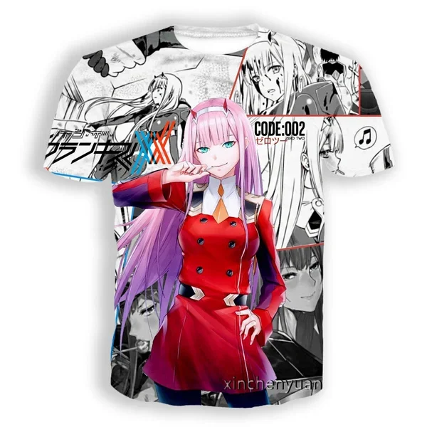 Anime DARLING in the FRANXX 3D Print Causal Clothing New Fashion Men Women T-shirt Plus Size S-7XL  harajuku  graphic t shirts