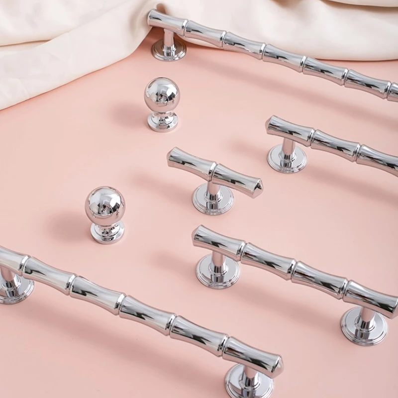 

Personalized Bamboo Shaped Cabinet Handle Light Luxury French Brass Cabinet Door Handle Creative High-end Drawer Handle