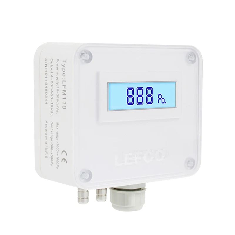 LEFOO LFM11 Air adjustable differential pressure transmitter with LCD display pressure transmitter  for Operation Room