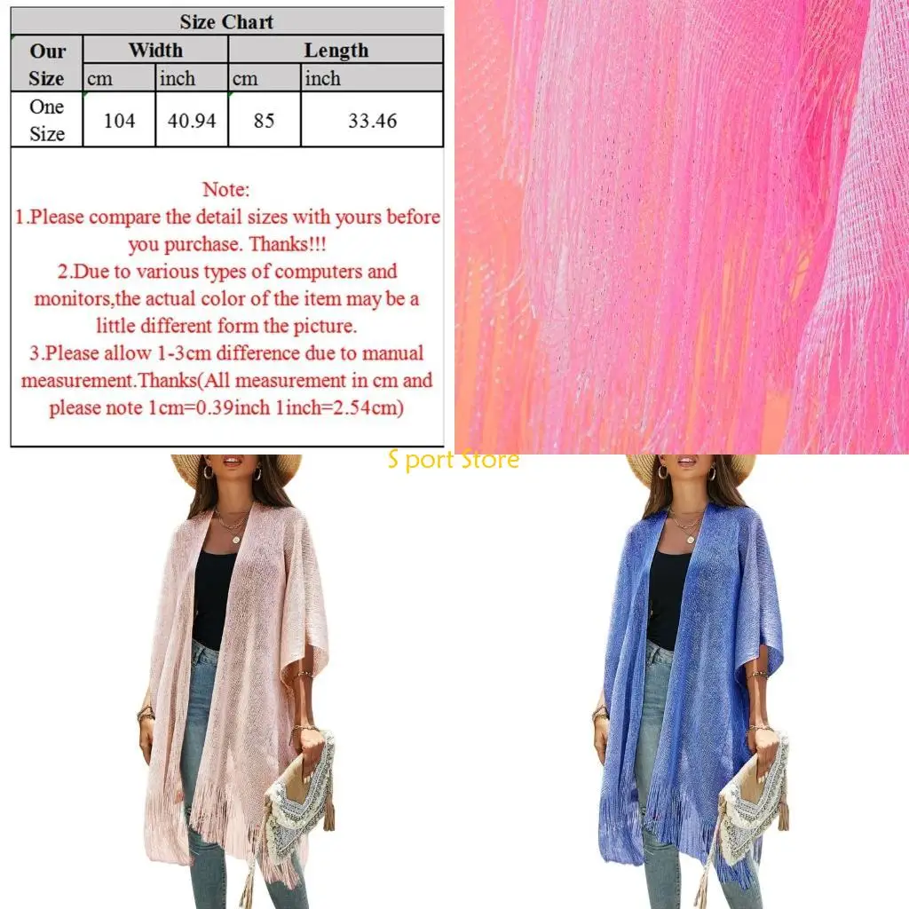 

U2JB женское кимоно-кардиган, летний купальник, пляжное накидка для отпуска