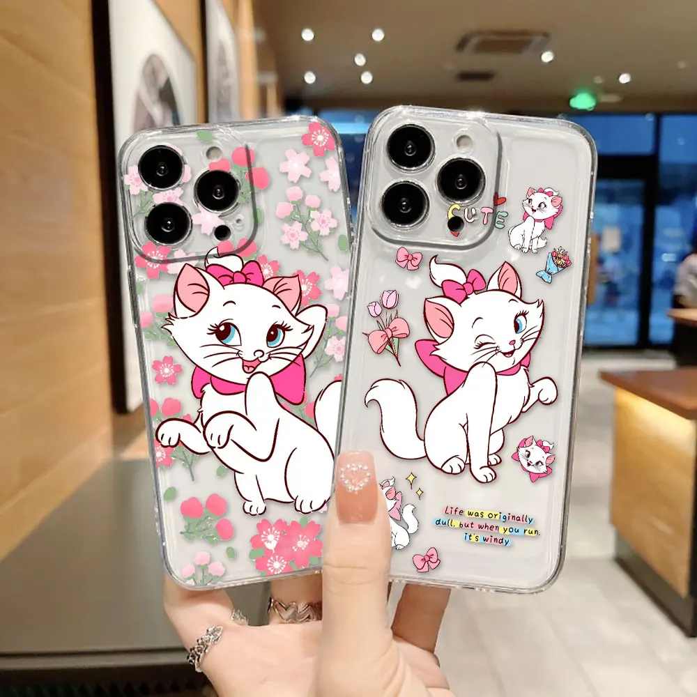 

Cute Disney Marie Cat Custom Phone Case For Xiaomi POCO X7 X6 X5 X4 X3 NFC GT F3 F5 M4 M3 11 11T PRO LITE NE Clear Case Shell