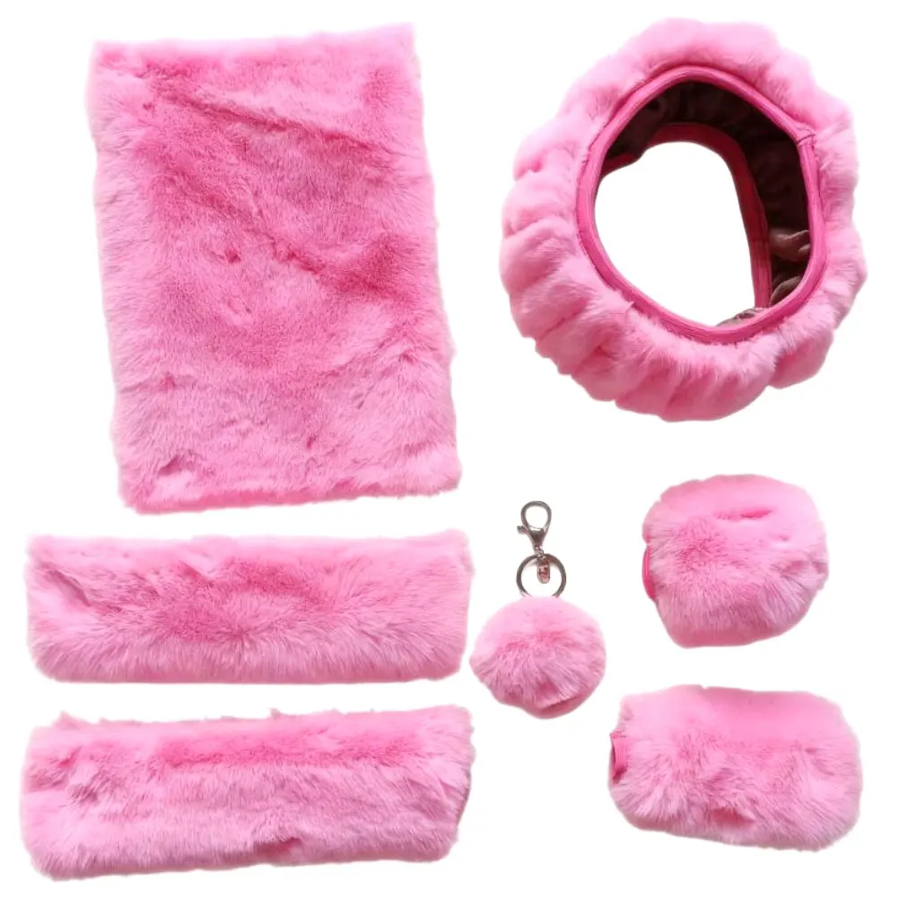 

Wheel Protector Plush Steering Cover Plush Material Warm Comfort Enhanced Control Enhanced Grip Steering Cover