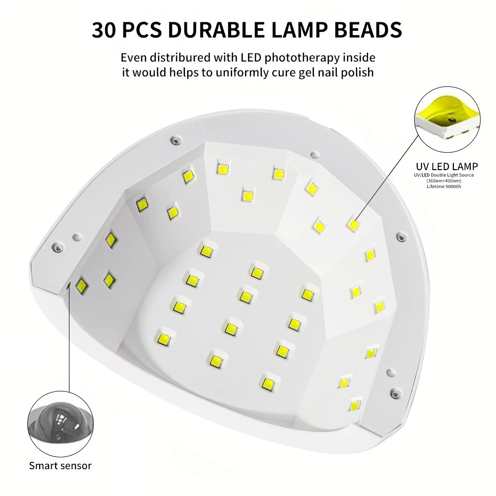 Kit smalto gel per unghie con trapano per unghie e luce UV per principianti Set di unghie intere Kit professionale per salone di manicure e strumenti artistici per la casa