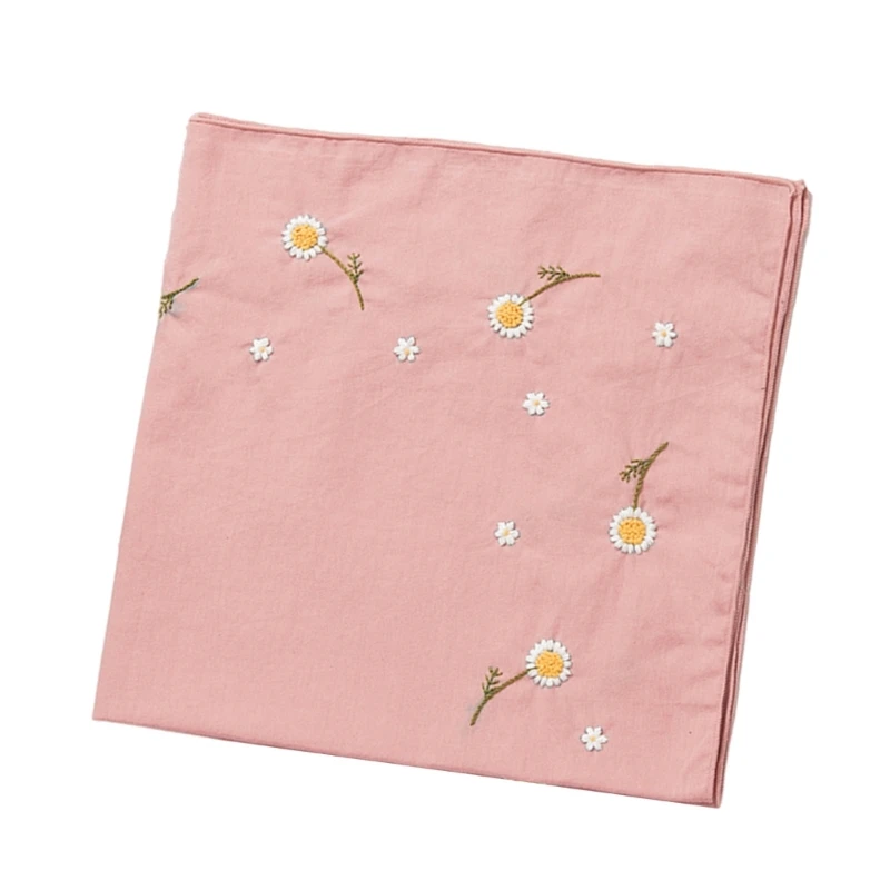 DIY Handkerchief Embroidery Set Crafting Art for Adults Beginners Floral Hankies Needlework Crafts DIY Handcrafts