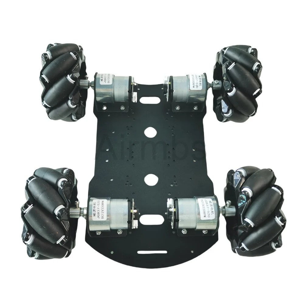 20KG 하중 4WD 97mm 메카넘 휠 로봇 카 섀시 키트 DC 12V 홀 모터 포함 아두이노 라즈베리 파이 DIY 프로젝트 STEM 장난감