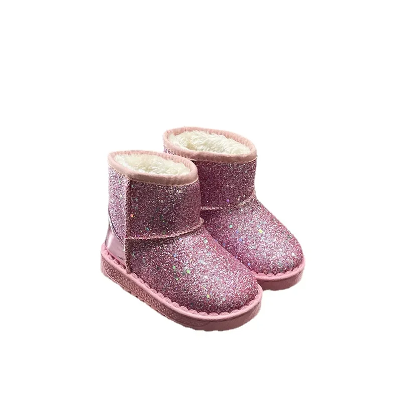 Botas Kid Shoes Kid Snow Boots New Platform Princess Cotton Shoes with Plush Boy Ankle Boots Warm Girl Short Boots Kid Boots