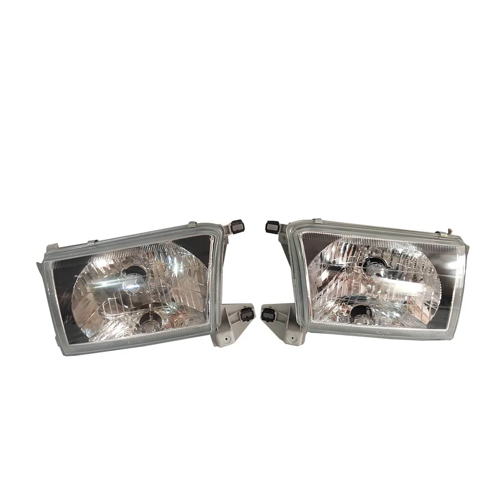 A Pair Car Headlights Black Edged Crystal For 4Runner Hilux Surf  KZN185 RZN185 1996 1997 1998 1999 2000 For Toyota