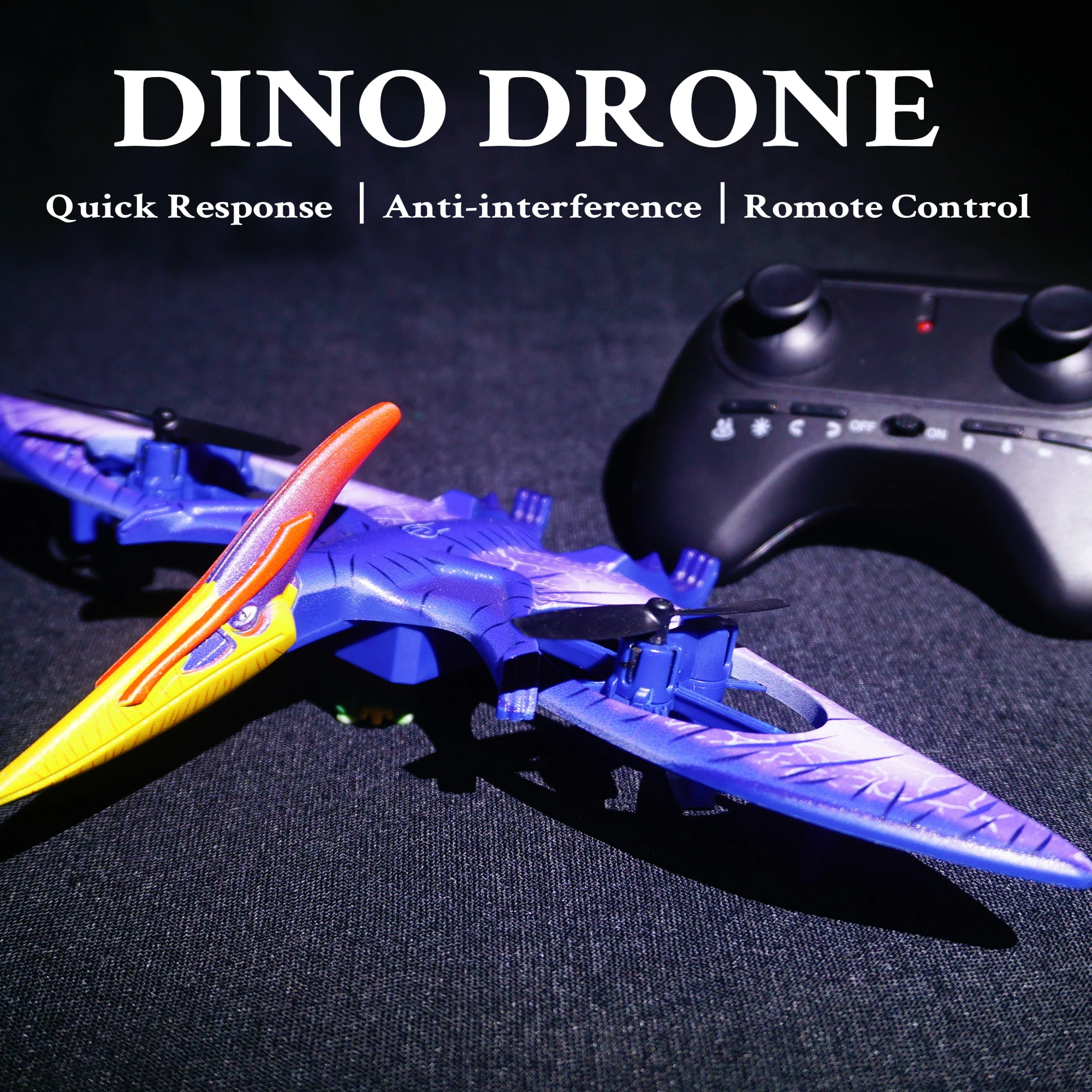 

RC Jurassic Quadcopter Pterosaur Animal Model Toy Simulation Dinosaur Remote Control Drone Aircraft Kids Birthday Toys For Boys