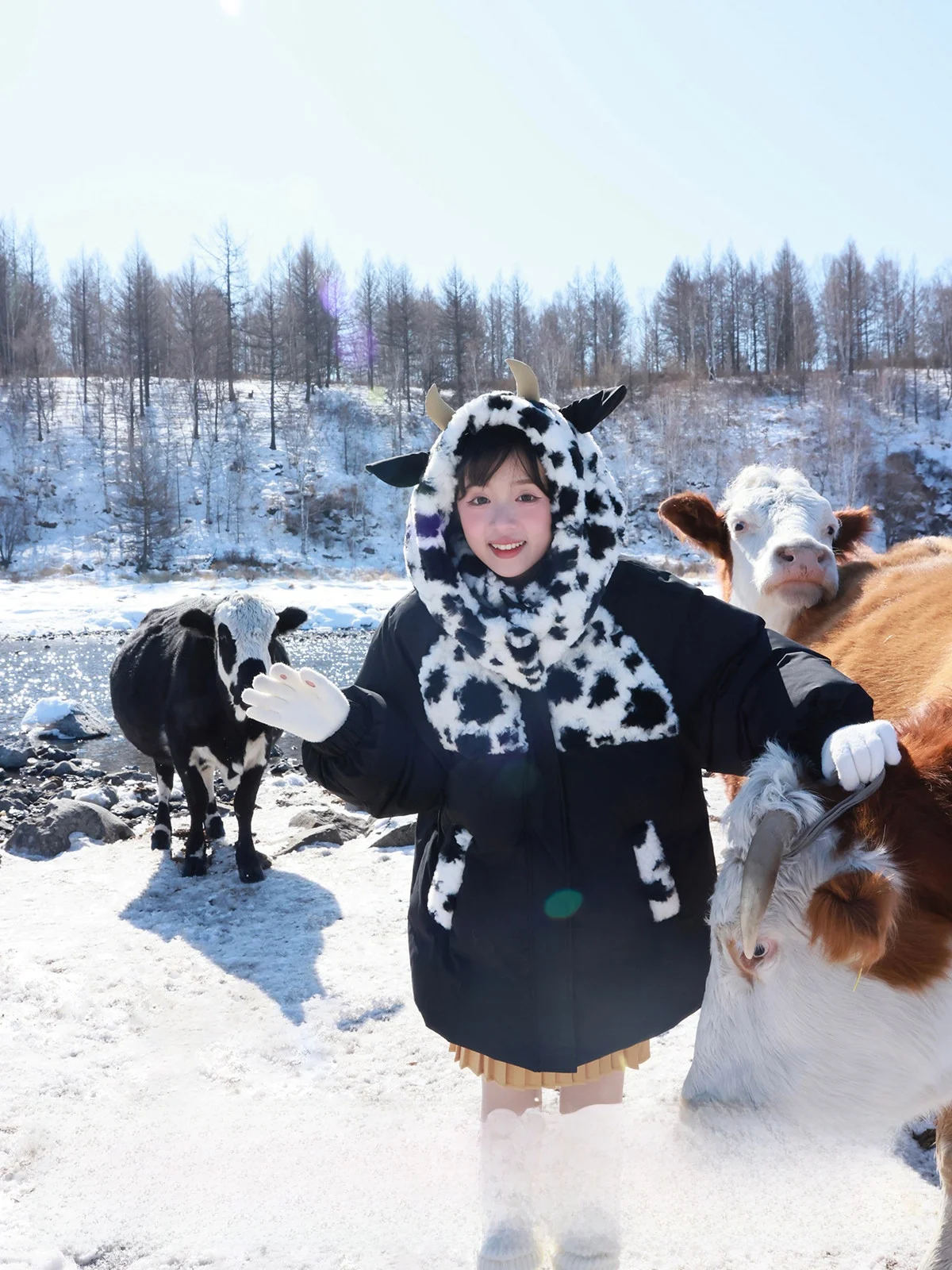 

Модная женская куртка-пуховик с капюшоном, повседневная, свободного кроя, белая, из натурального пуха, новинка 2025 года, женская куртка Cheese Day