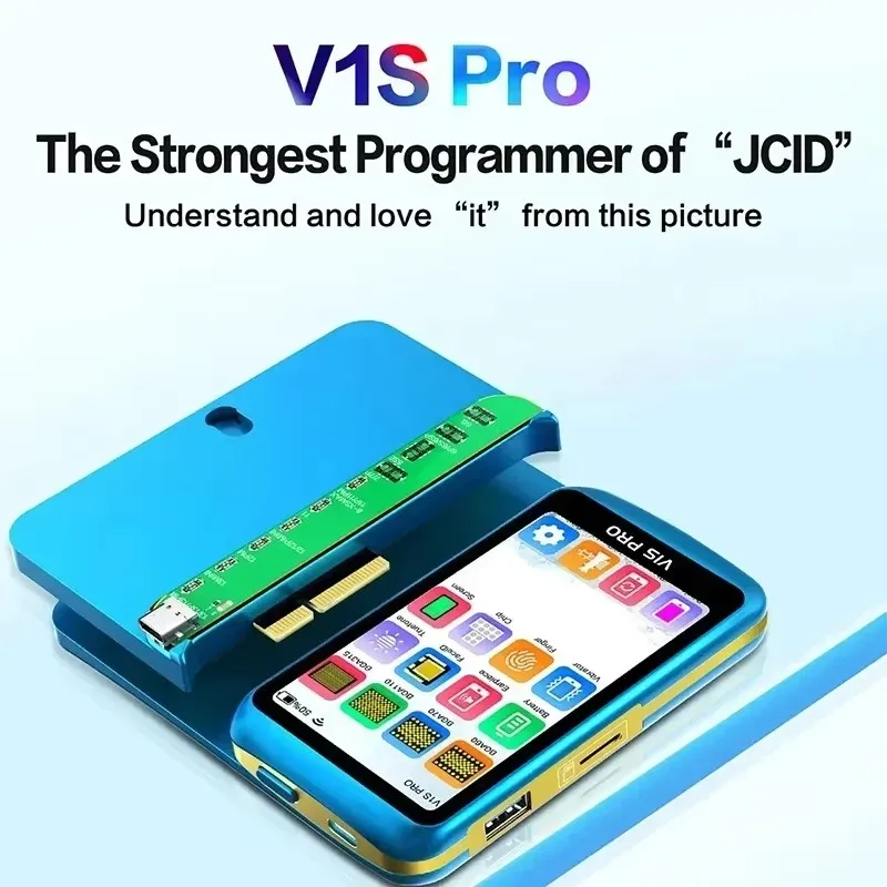 مبرمج JCID V1S PRO V1SE مع BGA110 BGA70 لهاتف IPhone 6-14 ProMax Nand Flash قراءة تنسيق الشاشة أدوات إصلاح النغمة الحقيقية