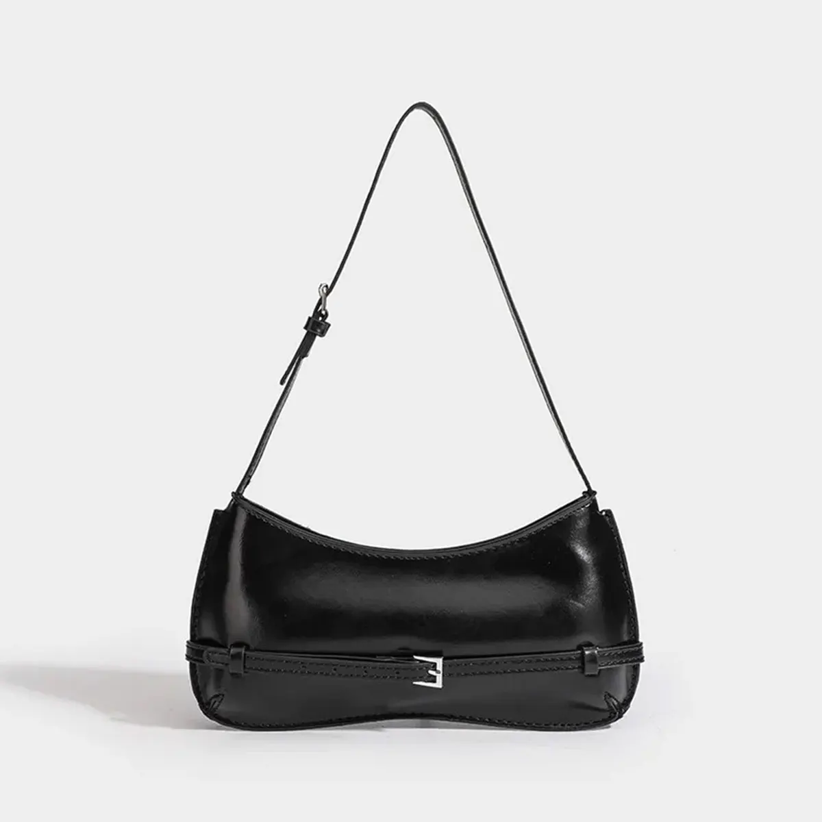 Ladies\' fashionable single-shoulder bag, retro baguette bag, high-end underarm bag, red wedding bag