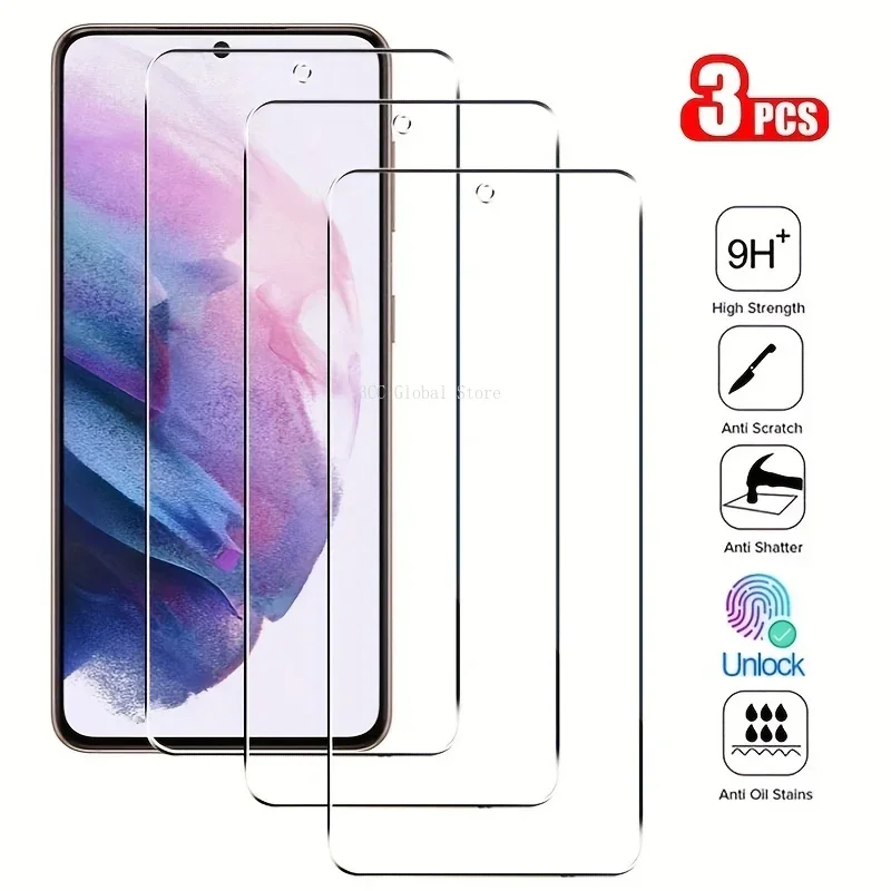 

3Pcs Screen Protectors For Samsung Galaxy S22 S21+ S23 Ultra Tempered Glass For Samsung S20 S10E S8 S9 Protective Film