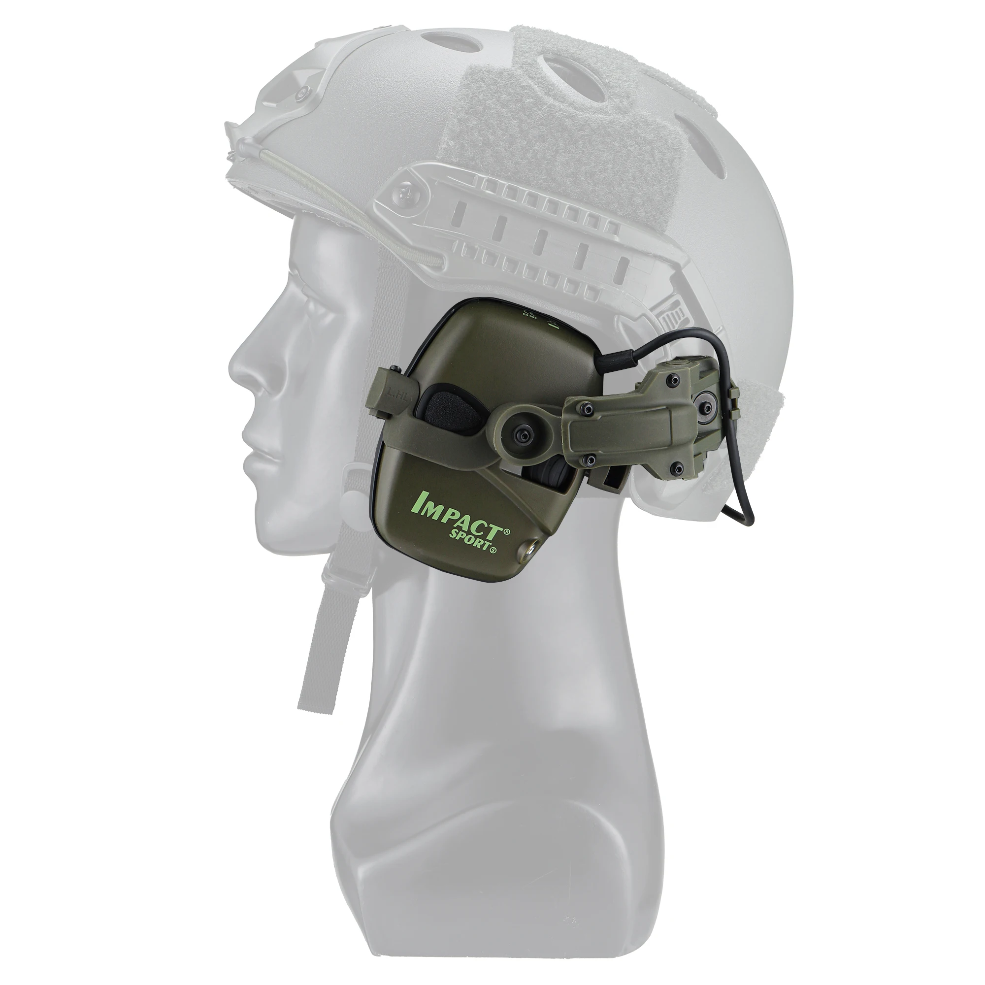 Casco de protección para tiro con orejera electrónica, cascos deportivos de impacto, reducción de ruido, protección auditiva, plegable